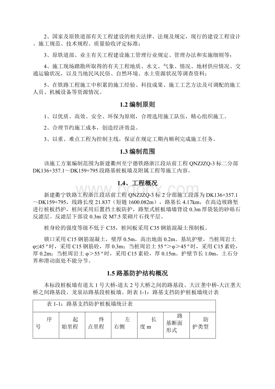 路基桩板墙施工方案Word文档格式.docx_第2页