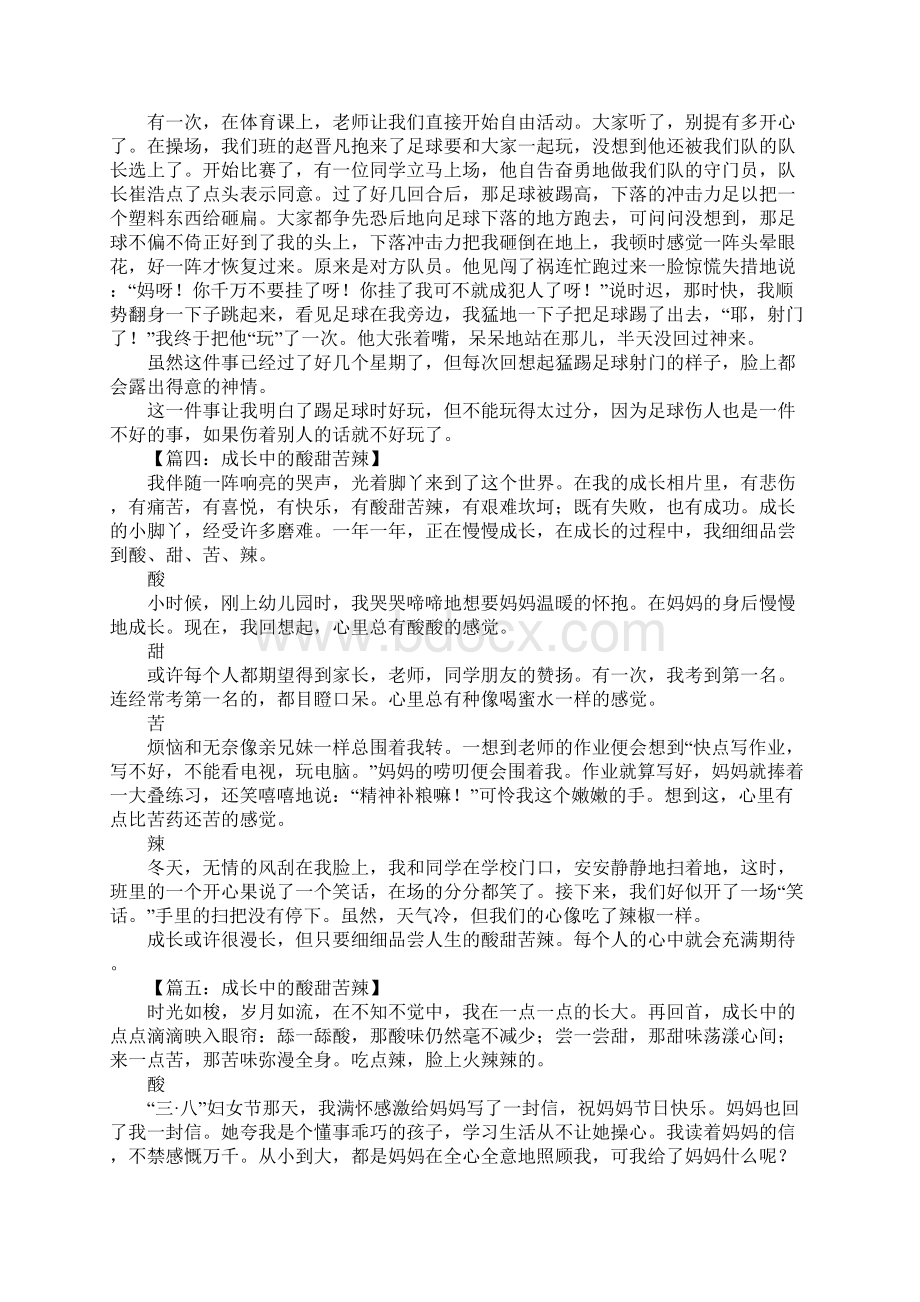 成长中的酸甜苦辣作文500字Word文档下载推荐.docx_第2页