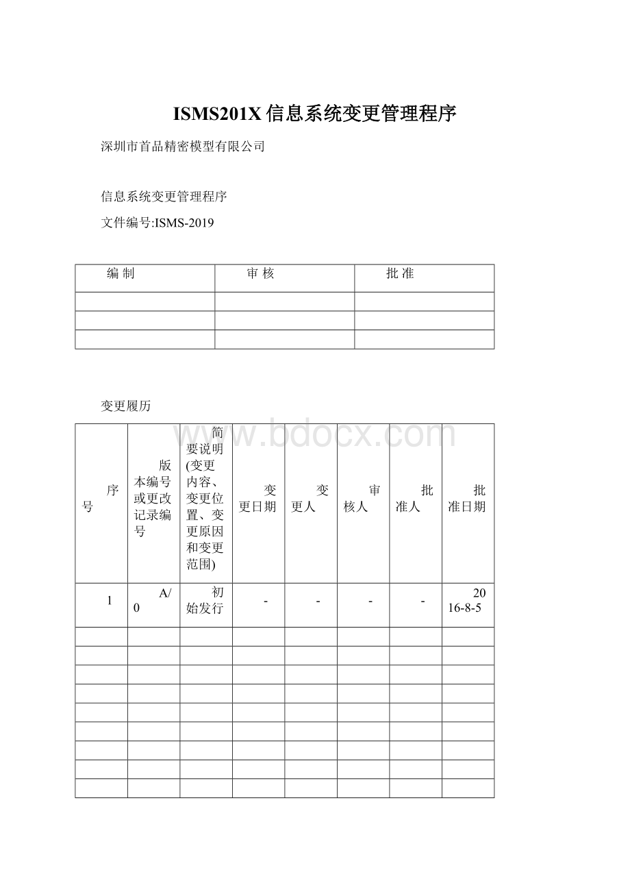 ISMS201X信息系统变更管理程序.docx_第1页