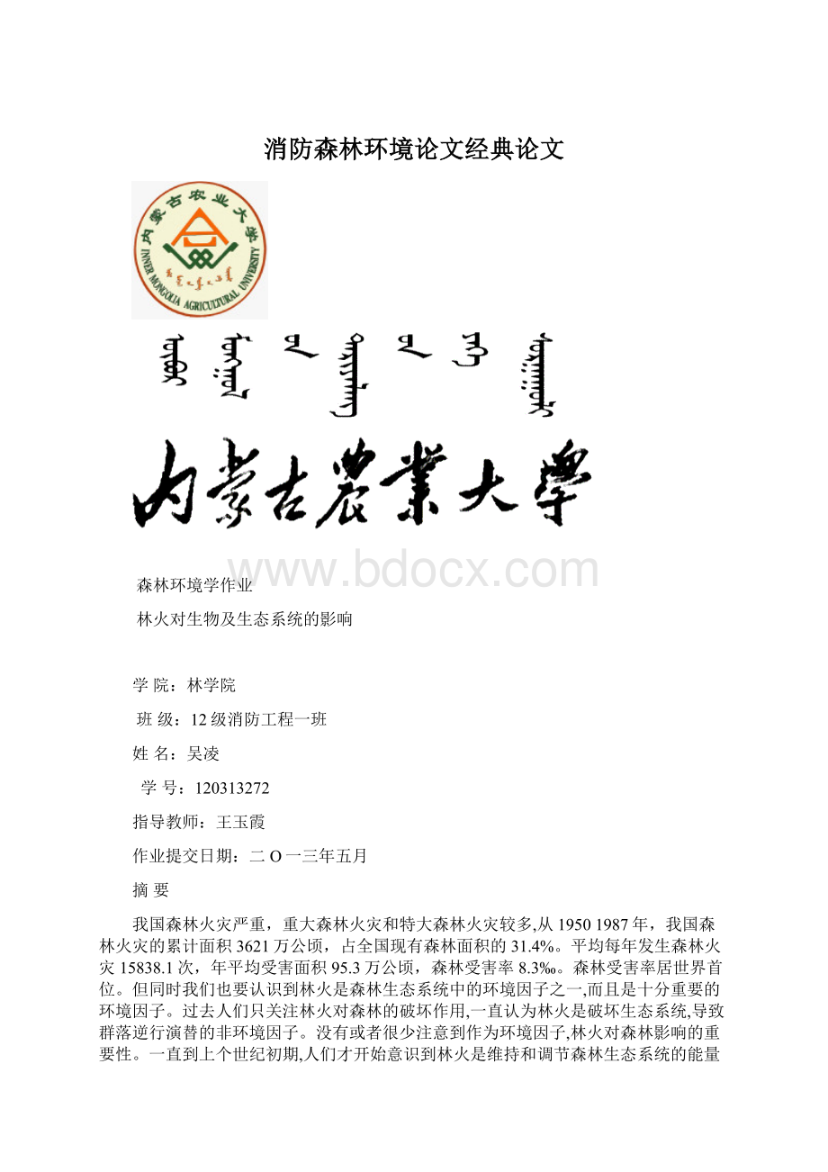 消防森林环境论文经典论文.docx_第1页