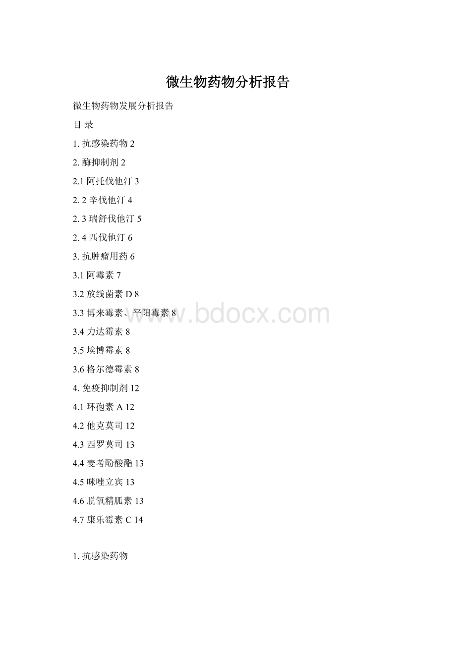 微生物药物分析报告Word文件下载.docx
