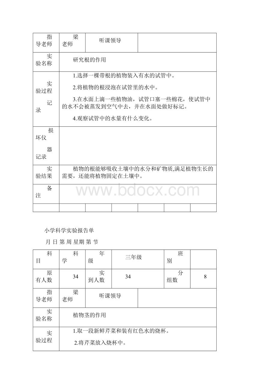 科教版小学三年级下册下册科学实验报告单.docx_第2页