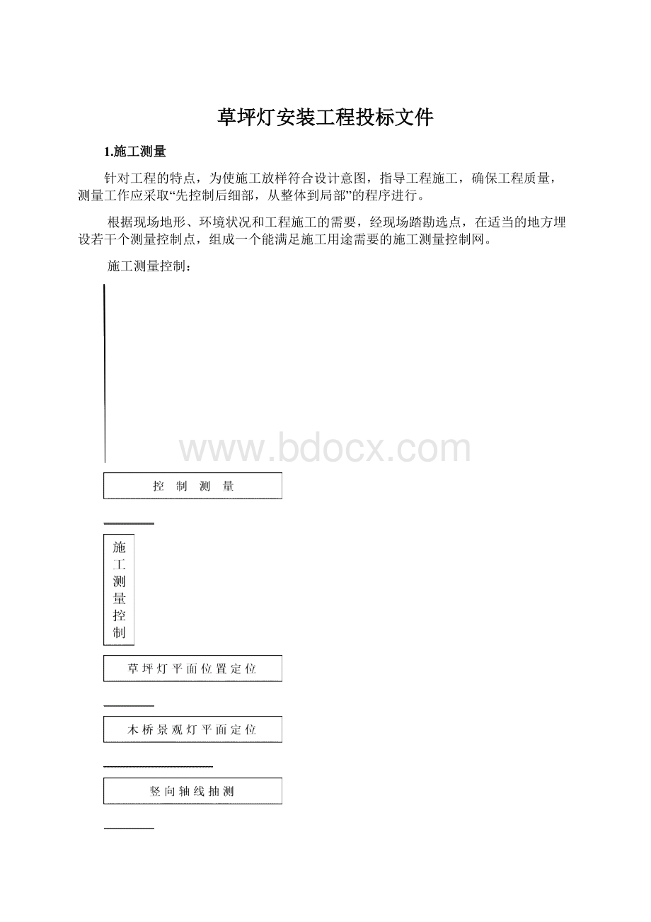 草坪灯安装工程投标文件.docx