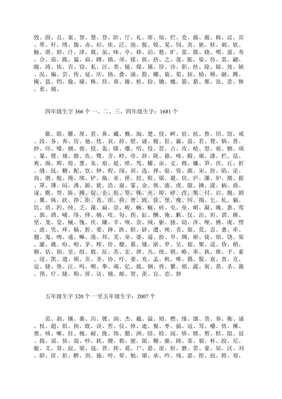 西师版小学语文 1至六年级生字Word格式文档下载.docx_第3页