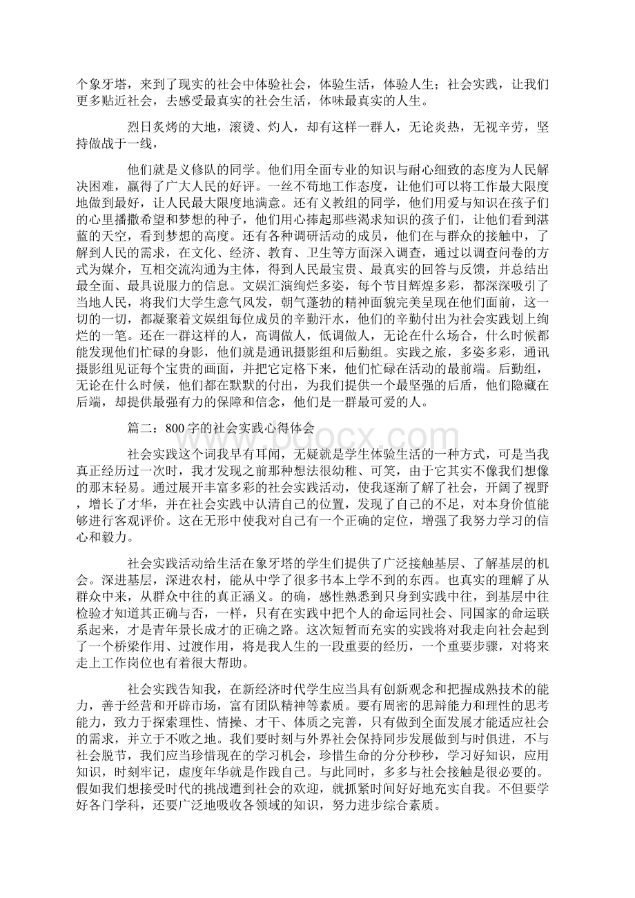 社会实践心得800字Word格式.docx_第3页