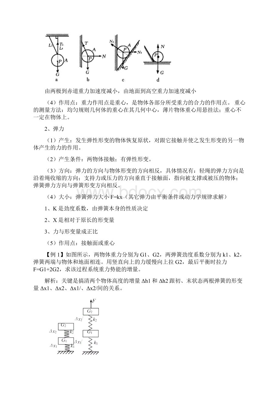 高考物理一轮复习《相互作用》经典例题分析+同步练习带答案Word格式文档下载.docx_第2页