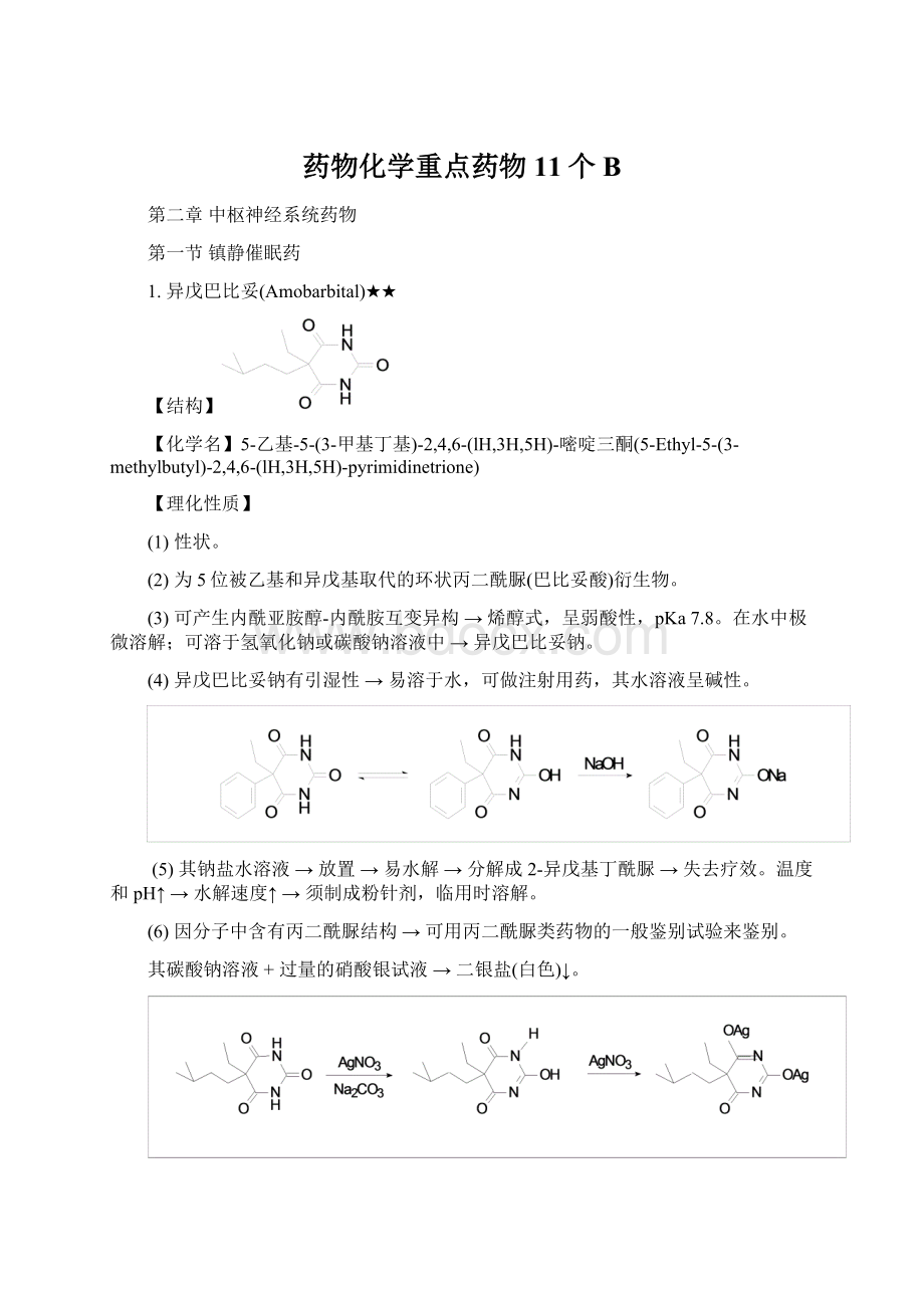 药物化学重点药物11个BWord格式.docx_第1页