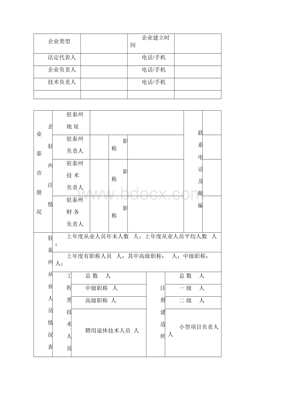 泰州市建筑业企业申领《江苏省建筑业企业信用管理手册》登记表.docx_第2页