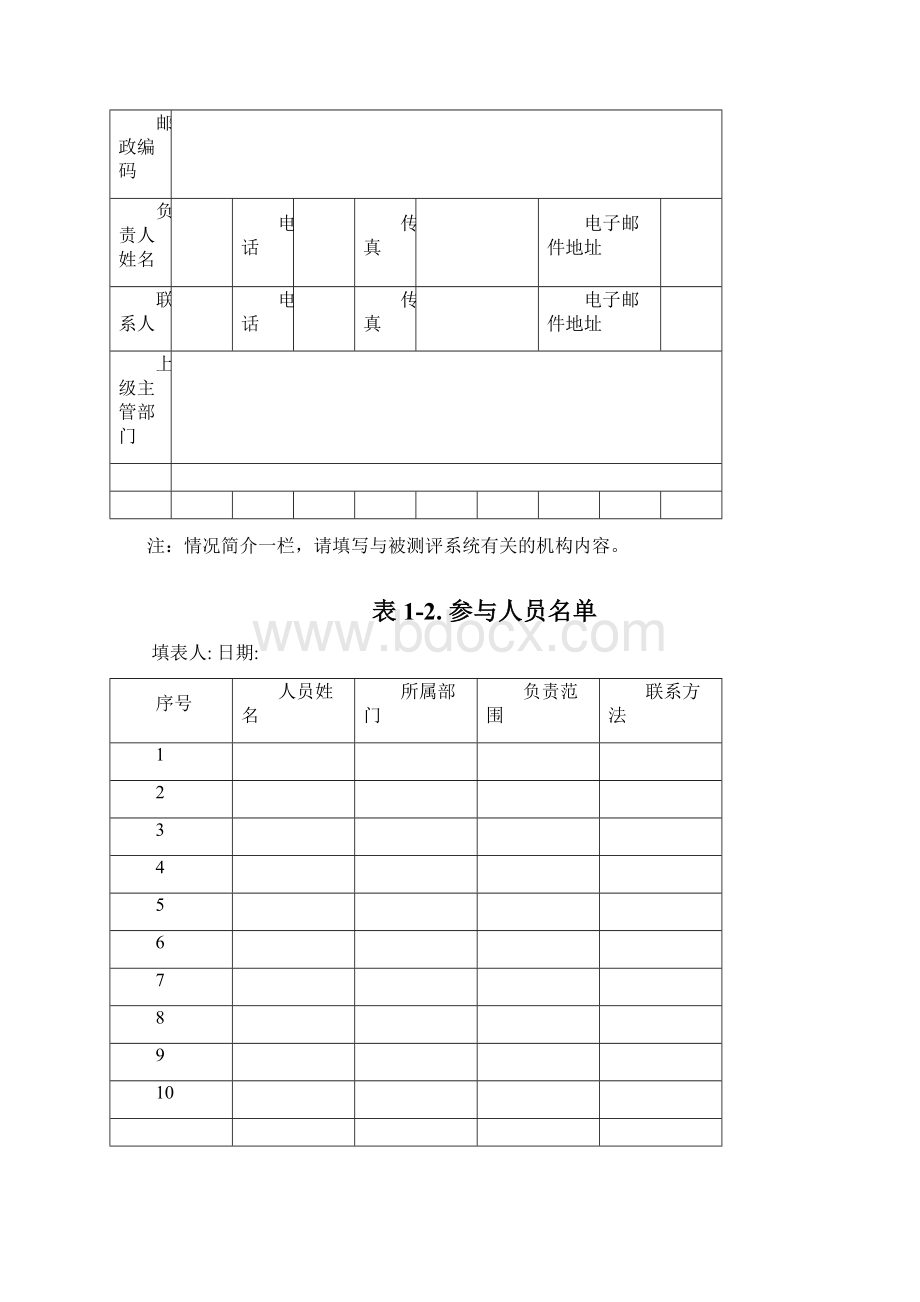 08 信息系统安全等级测评准备表单19张表.docx_第2页