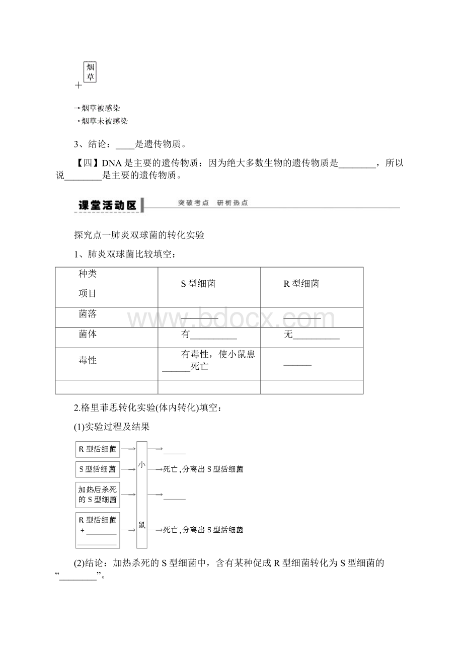 高考生物二轮练习学案23dna是主要的遗传物质Word文档下载推荐.docx_第3页