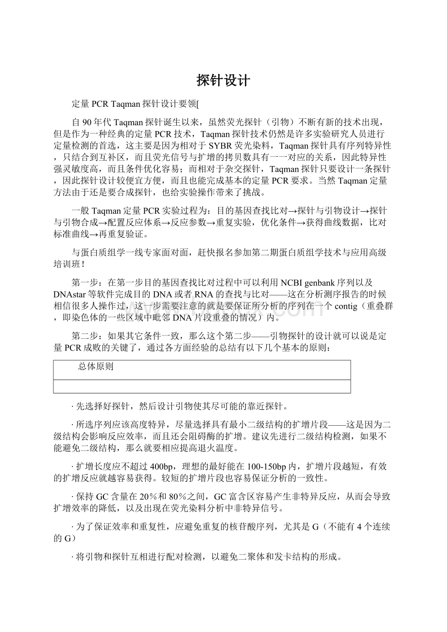 探针设计Word文档下载推荐.docx