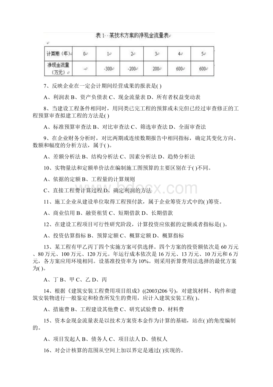 一级建造师考试建筑工程经济Word文档下载推荐.docx_第2页