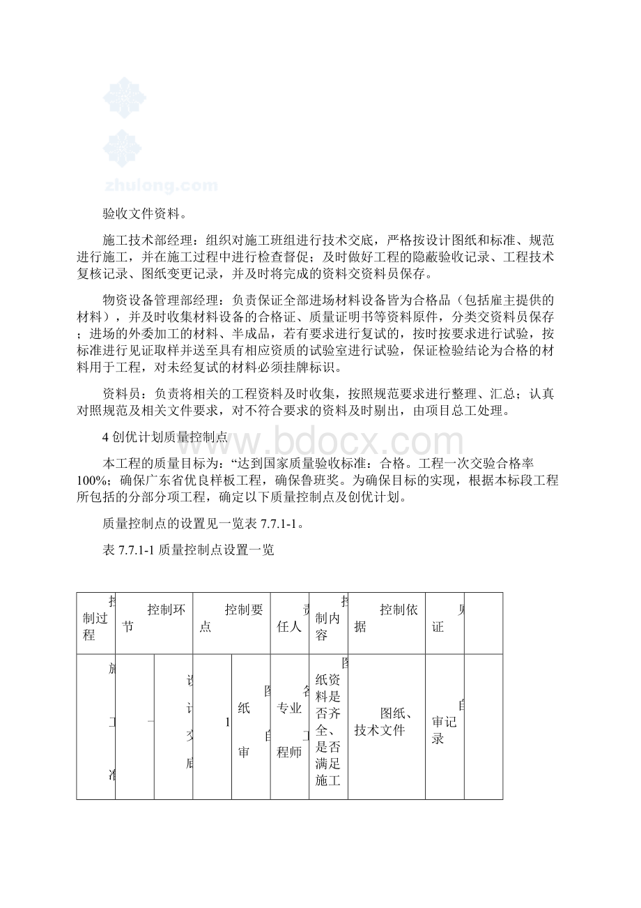 鲁班奖工程创优措施涉及组织机构职责质量申报资料secretWord文档格式.docx_第3页