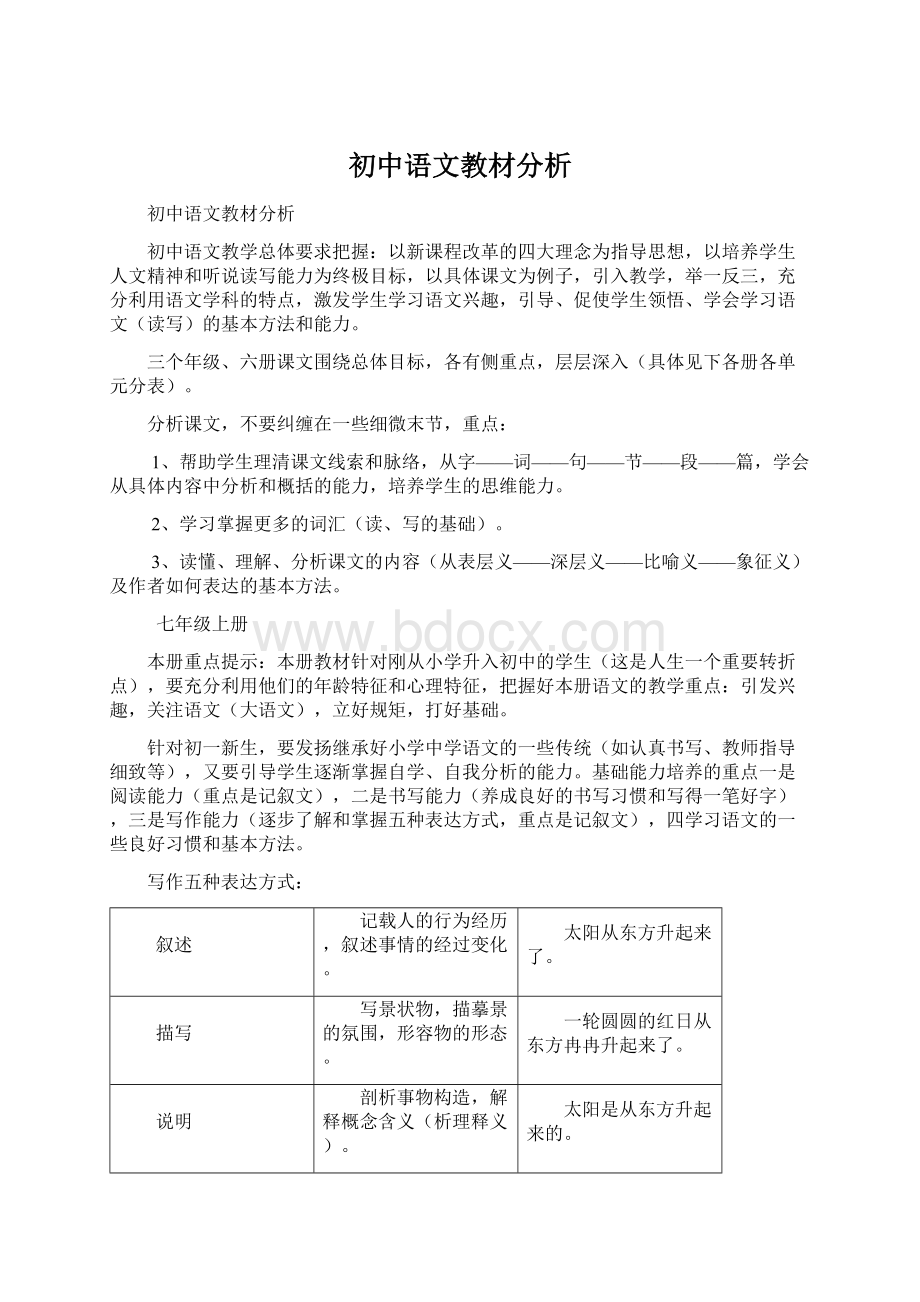 初中语文教材分析.docx_第1页