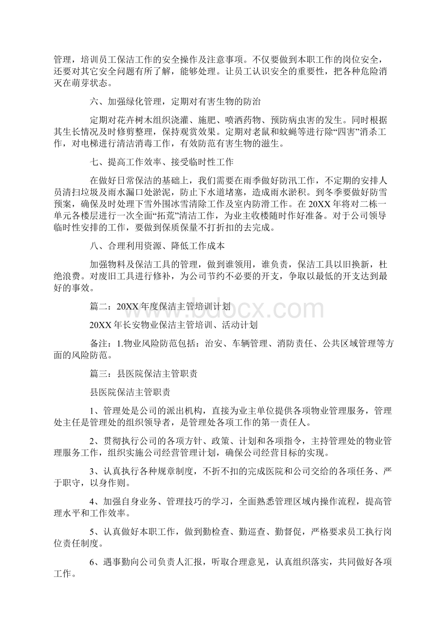 医院保洁主管工作计划.docx_第2页