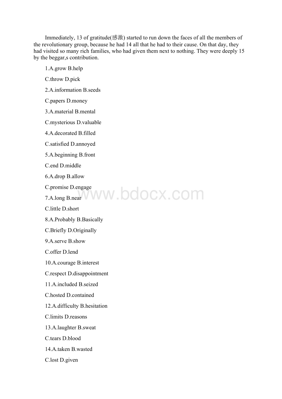 高考英语二轮练习单元精练题及解析新苏版7unit2.docx_第2页