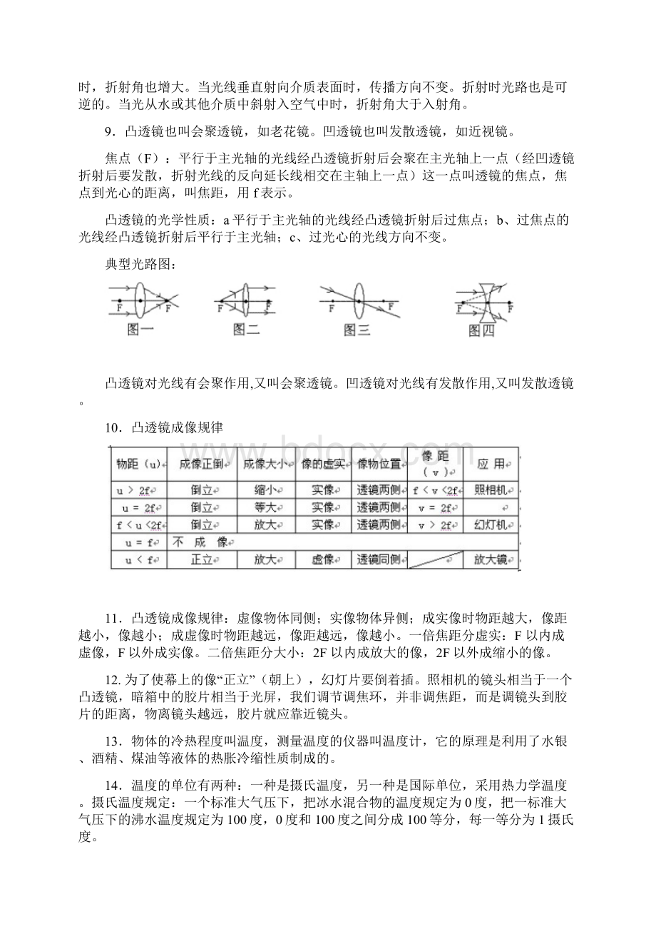 初中物理概念汇总及经典易错题100列Word文档下载推荐.docx_第2页