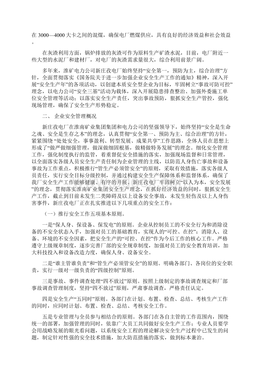 发电厂安全生产标准化达标评级自评报告样式.docx_第3页