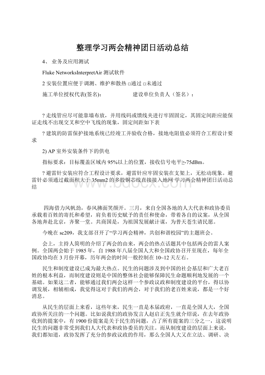 整理学习两会精神团日活动总结.docx