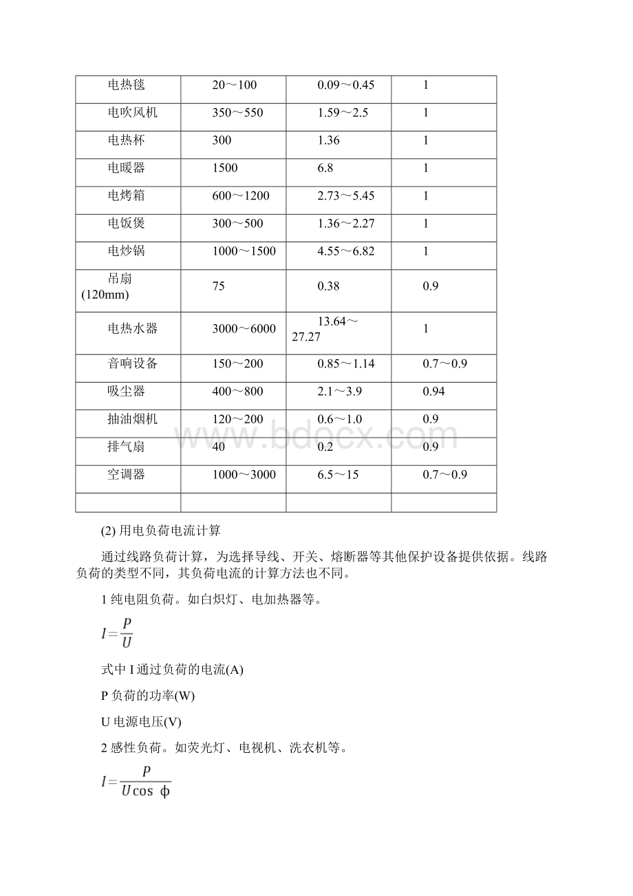 民用建筑电气负荷详细计算及其电线电缆负荷详细计算Word文档下载推荐.docx_第2页