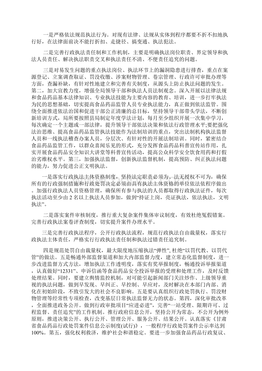 201X食药监局依法行政工作总结范文3篇新.docx_第2页