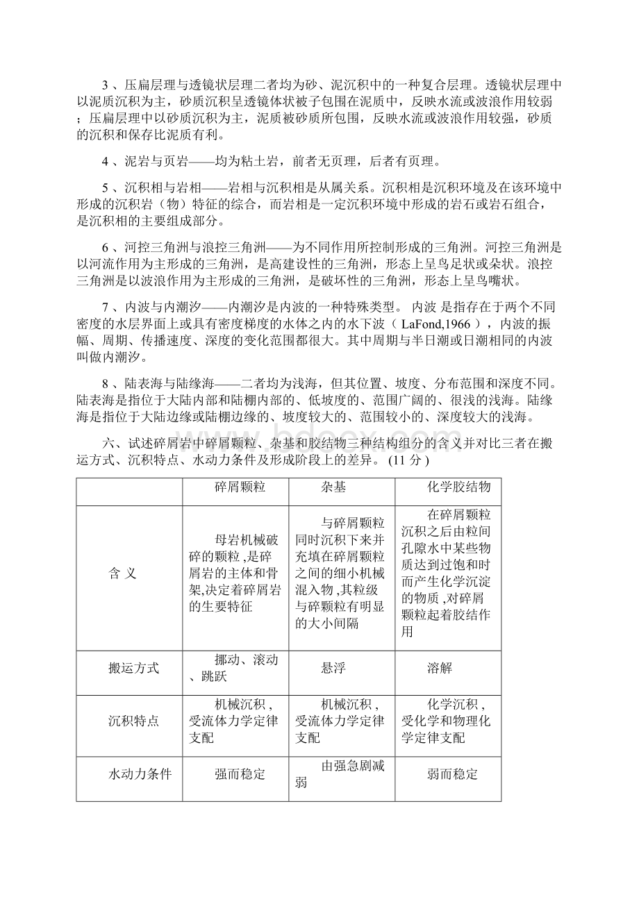 长江大学考研沉积岩石学复习资料Word文件下载.docx_第2页