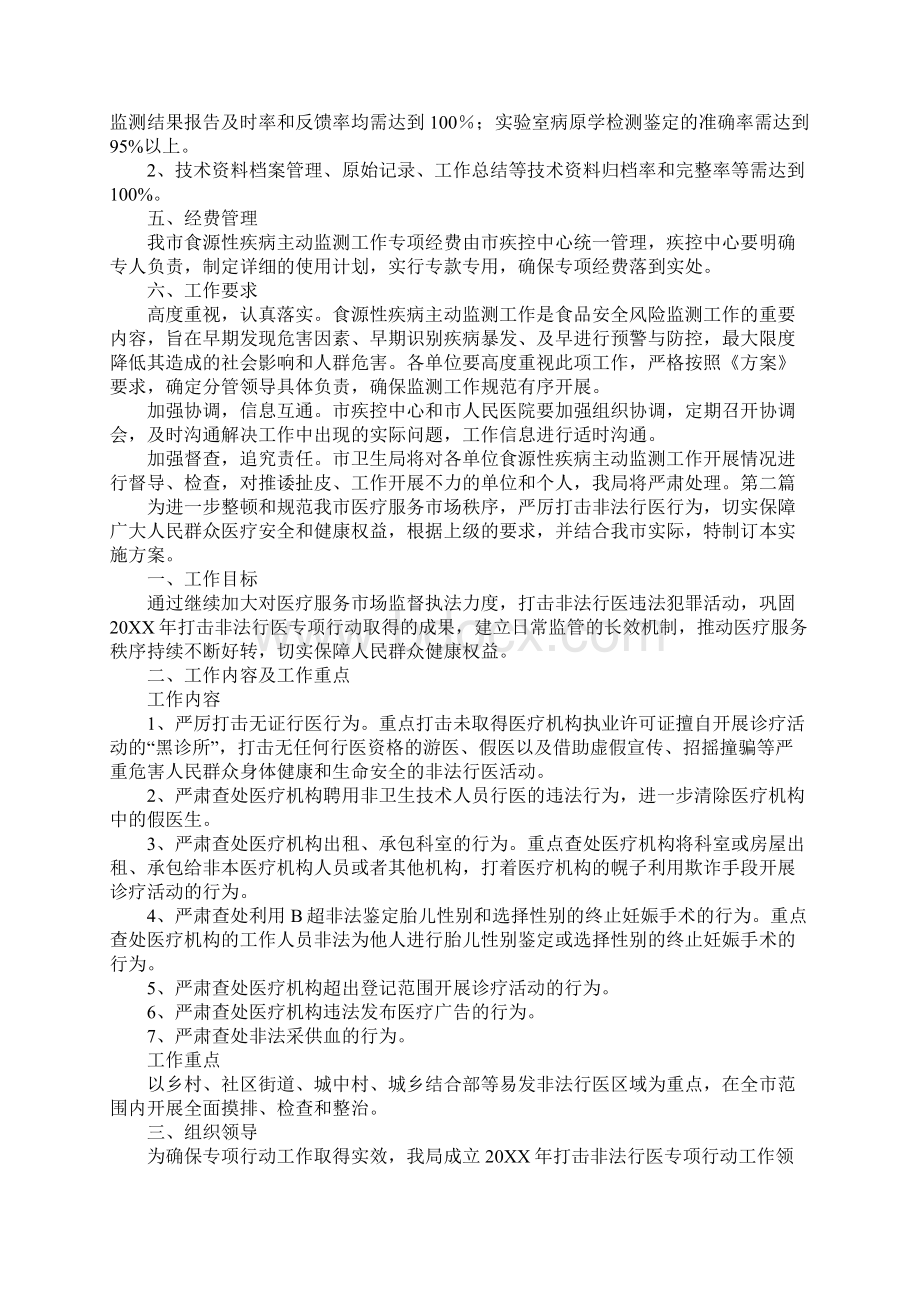 卫生局医疗监督工作方案共Word文档下载推荐.docx_第3页