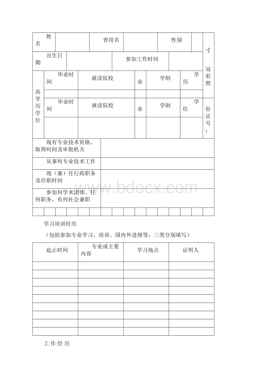 重庆市专业技术资格申报评审表Word下载.docx_第2页