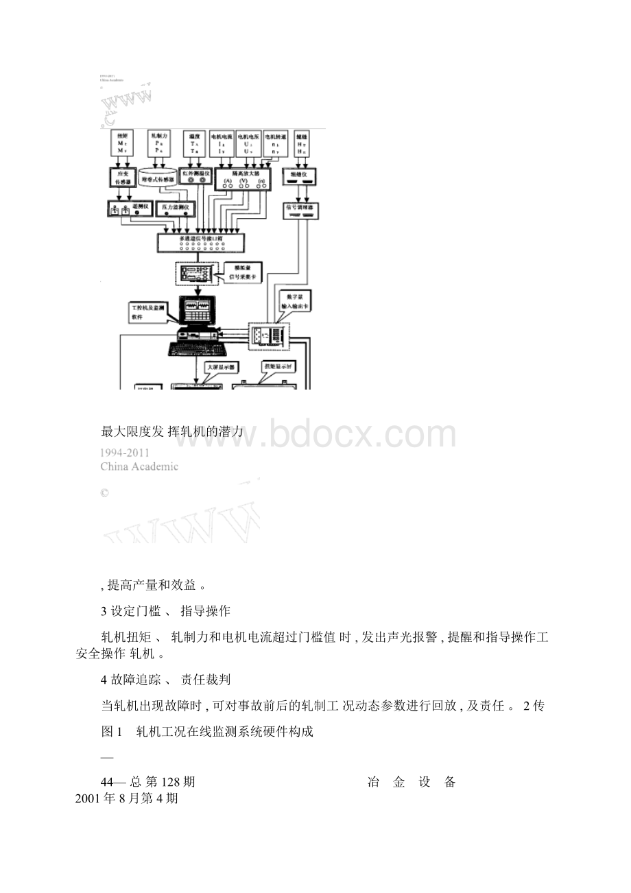 轧机工况在线监测技术讲座之一轧机工况在线监测系统功能与构.docx_第3页