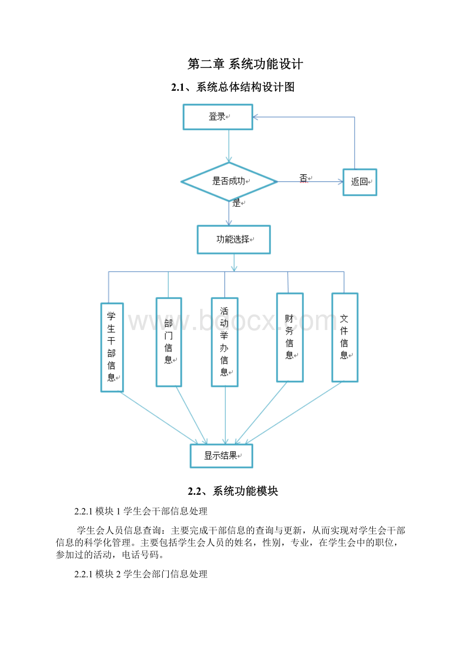 数据库原理及应用课程设计告学生会管理系统.docx_第3页