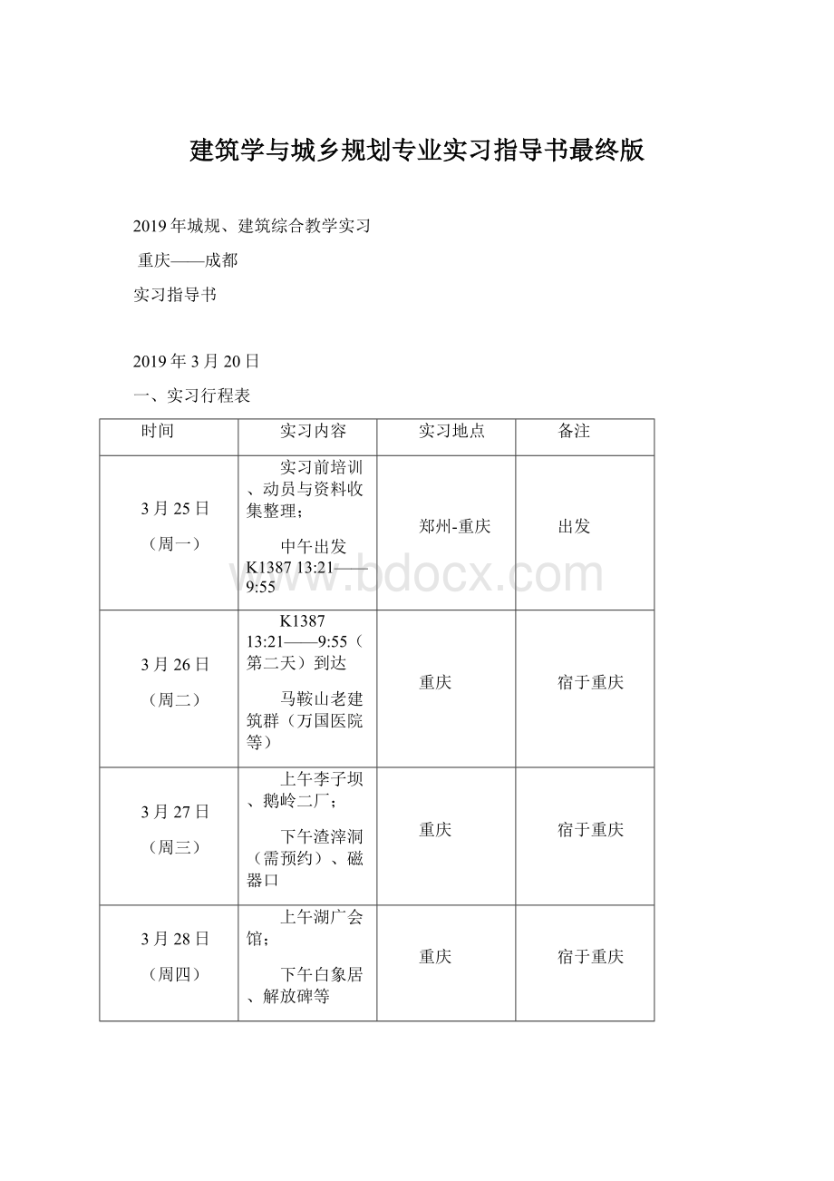 建筑学与城乡规划专业实习指导书最终版.docx_第1页