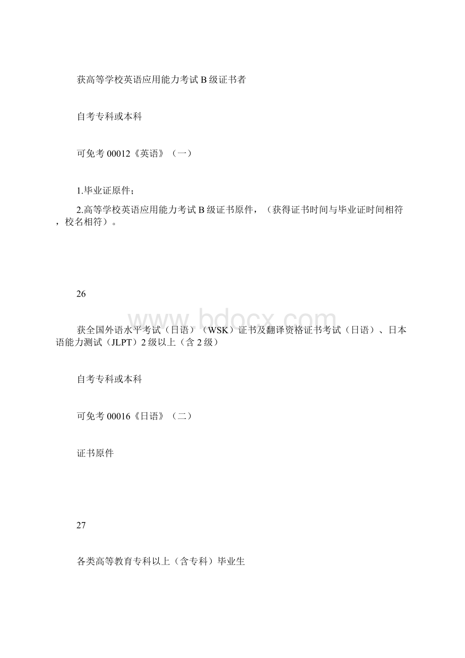 辽宁自考考生免考课程规定说明.docx_第2页