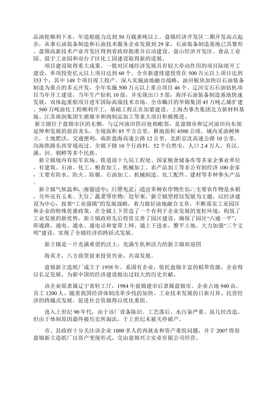 盘锦新立外商投资园基础设施建设项目可行性研究报告.docx_第3页