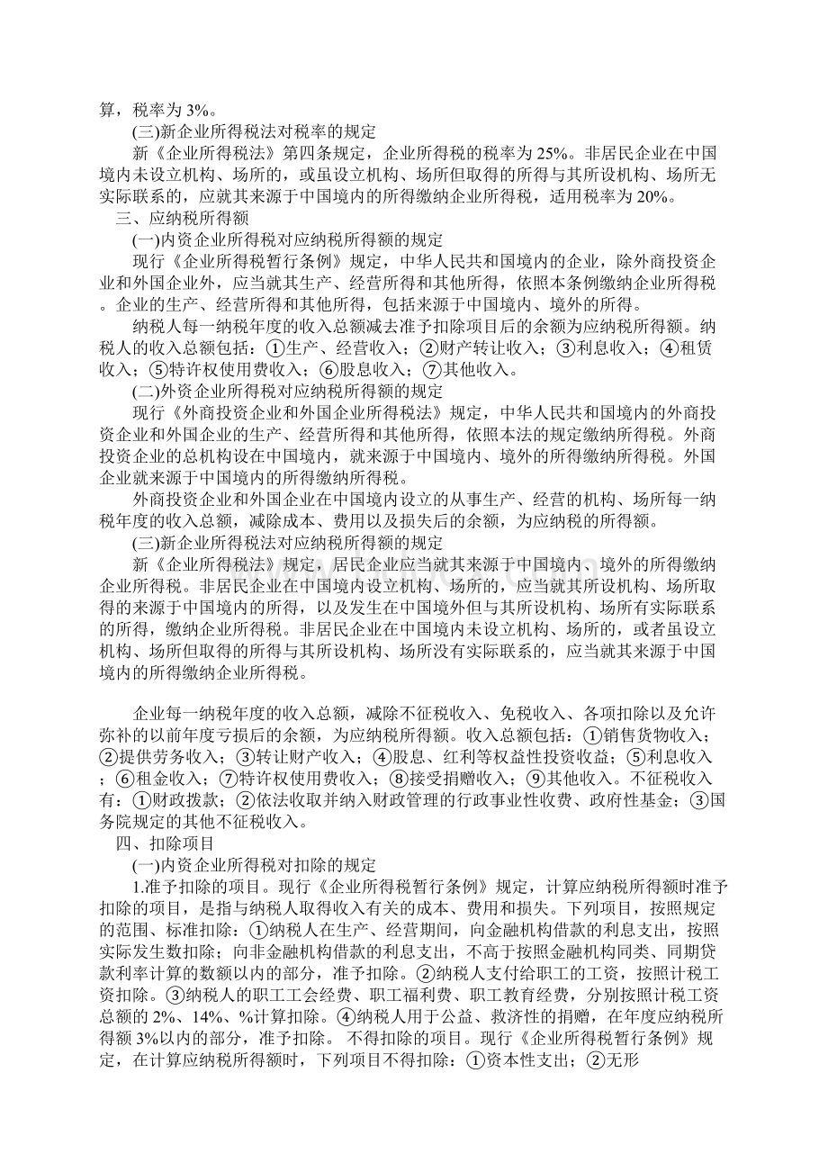 比较新旧企业所得税税法差异文档格式.docx_第2页