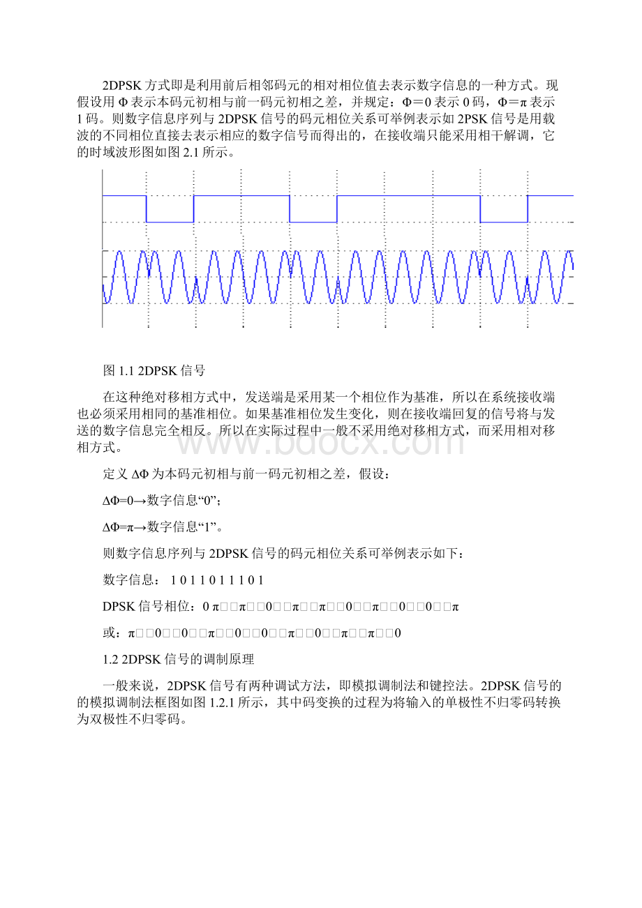 2DPSK系统设计和仿真.docx_第2页