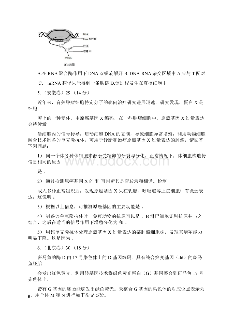 选修三 近三年高考真题 专题1基因工程.docx_第2页