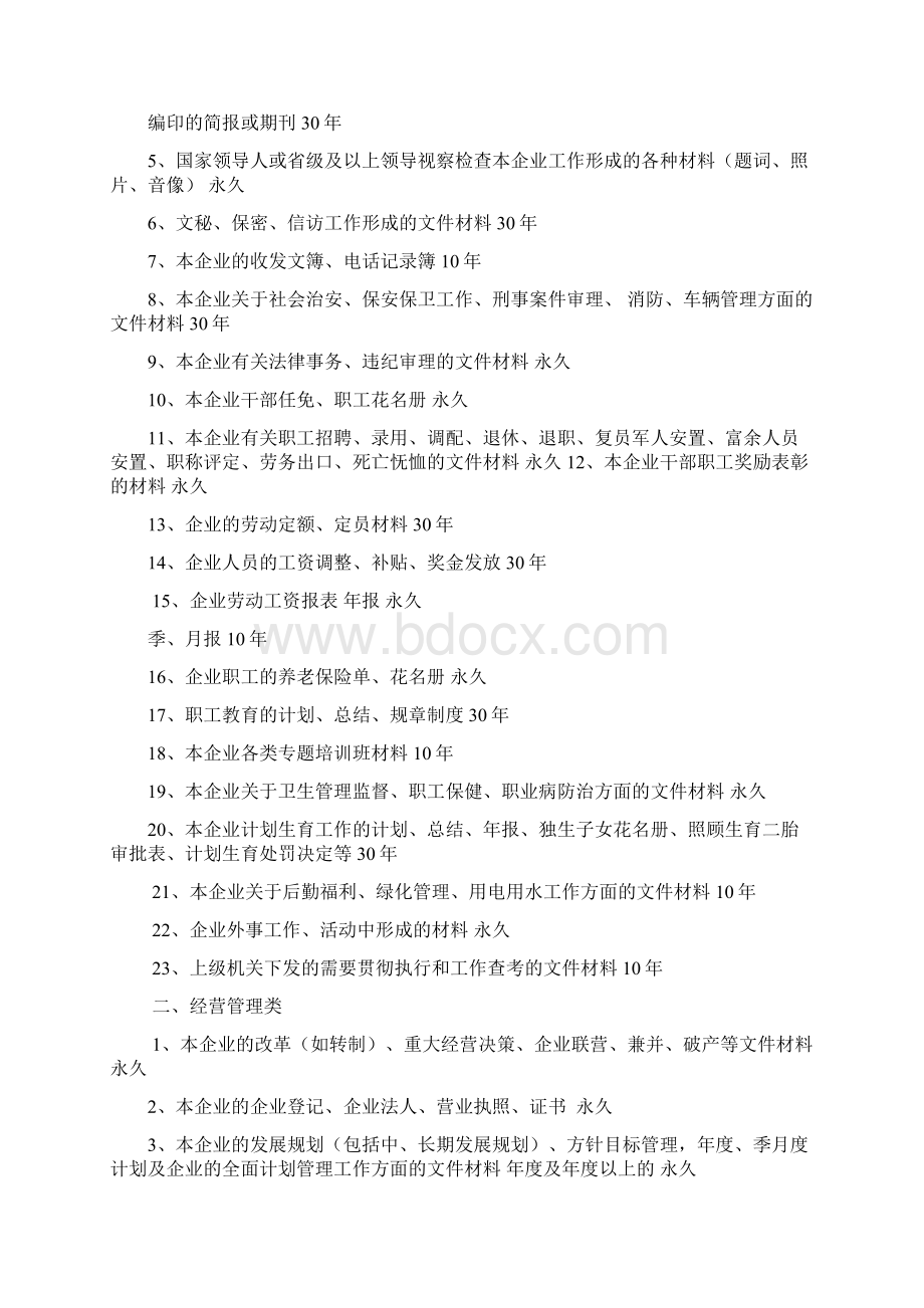 企业档案室档案保管期限.docx_第2页