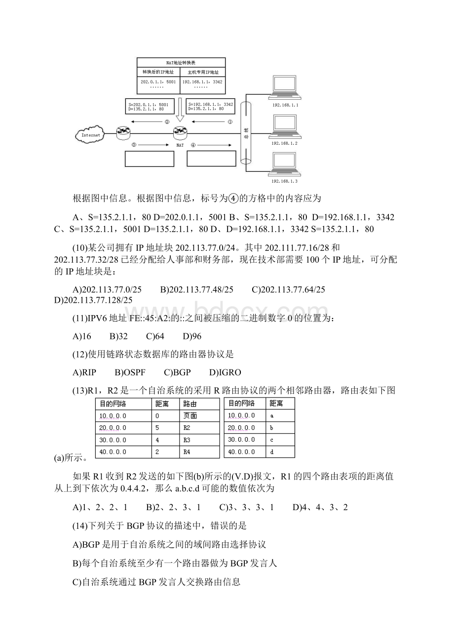 最清晰最完整计算机四级网络工程师笔试真题及答案全集.docx_第2页