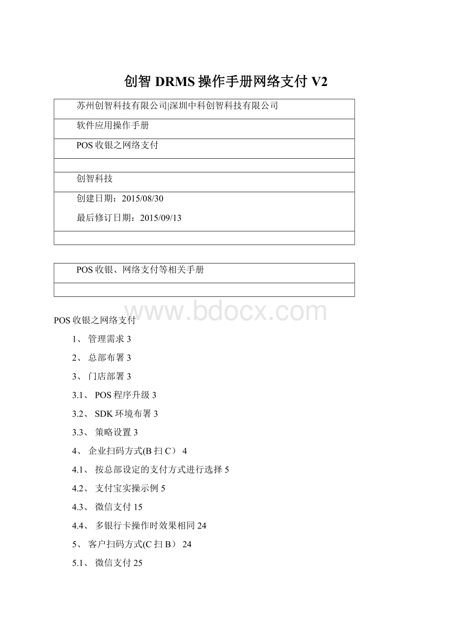 创智DRMS操作手册网络支付V2.docx_第1页