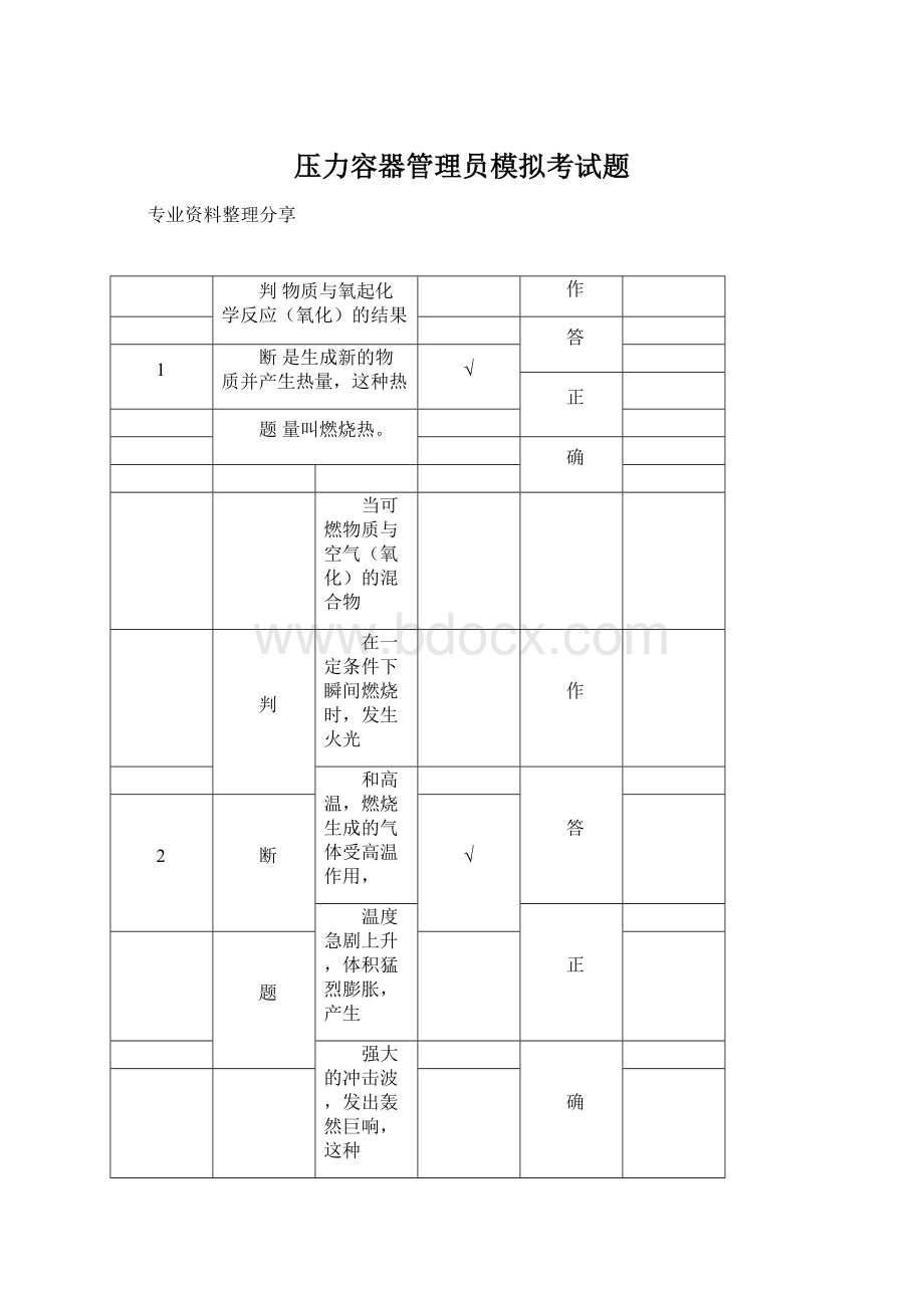 压力容器管理员模拟考试题Word格式.docx