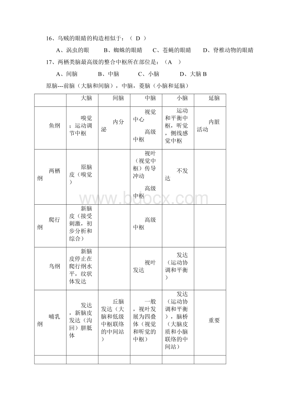 普通动物学习题及答案解析详细.docx_第3页