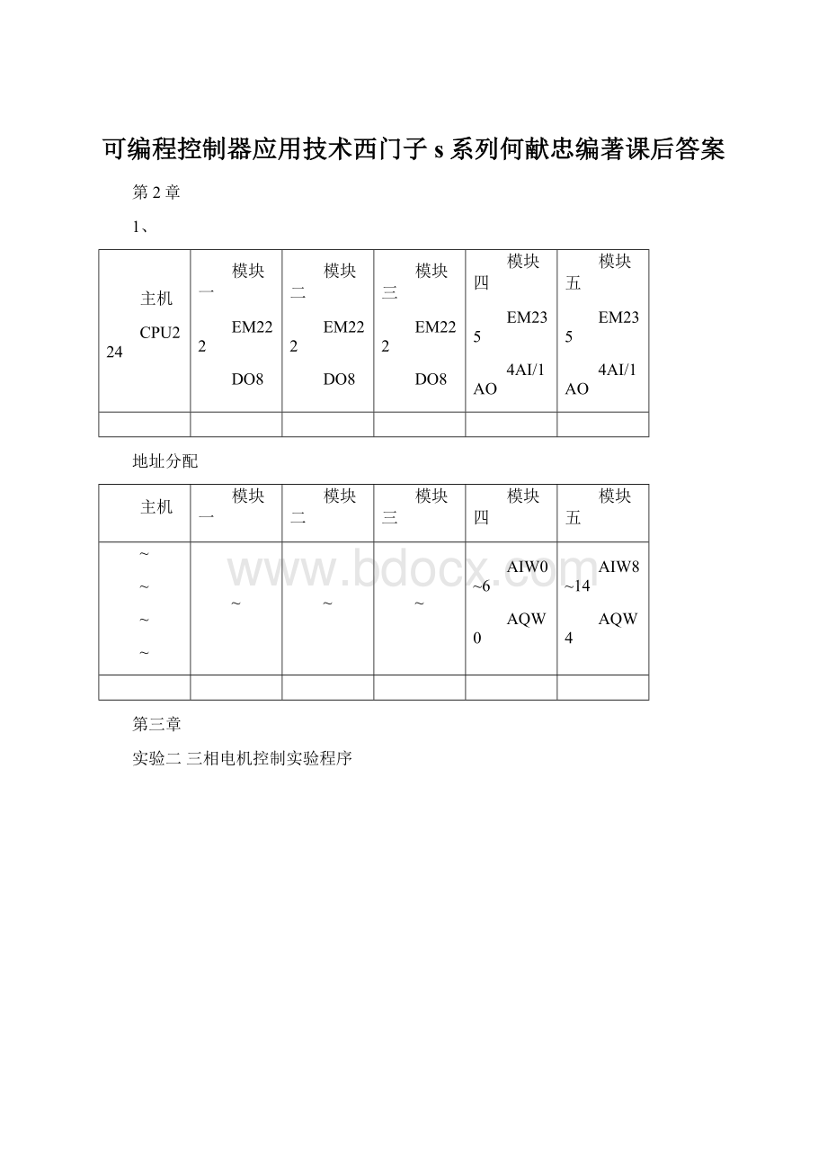 可编程控制器应用技术西门子s系列何献忠编著课后答案Word下载.docx_第1页