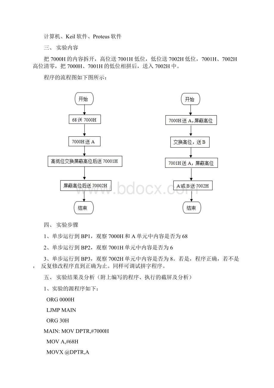 单片机实验一报告范文Word格式文档下载.docx_第2页