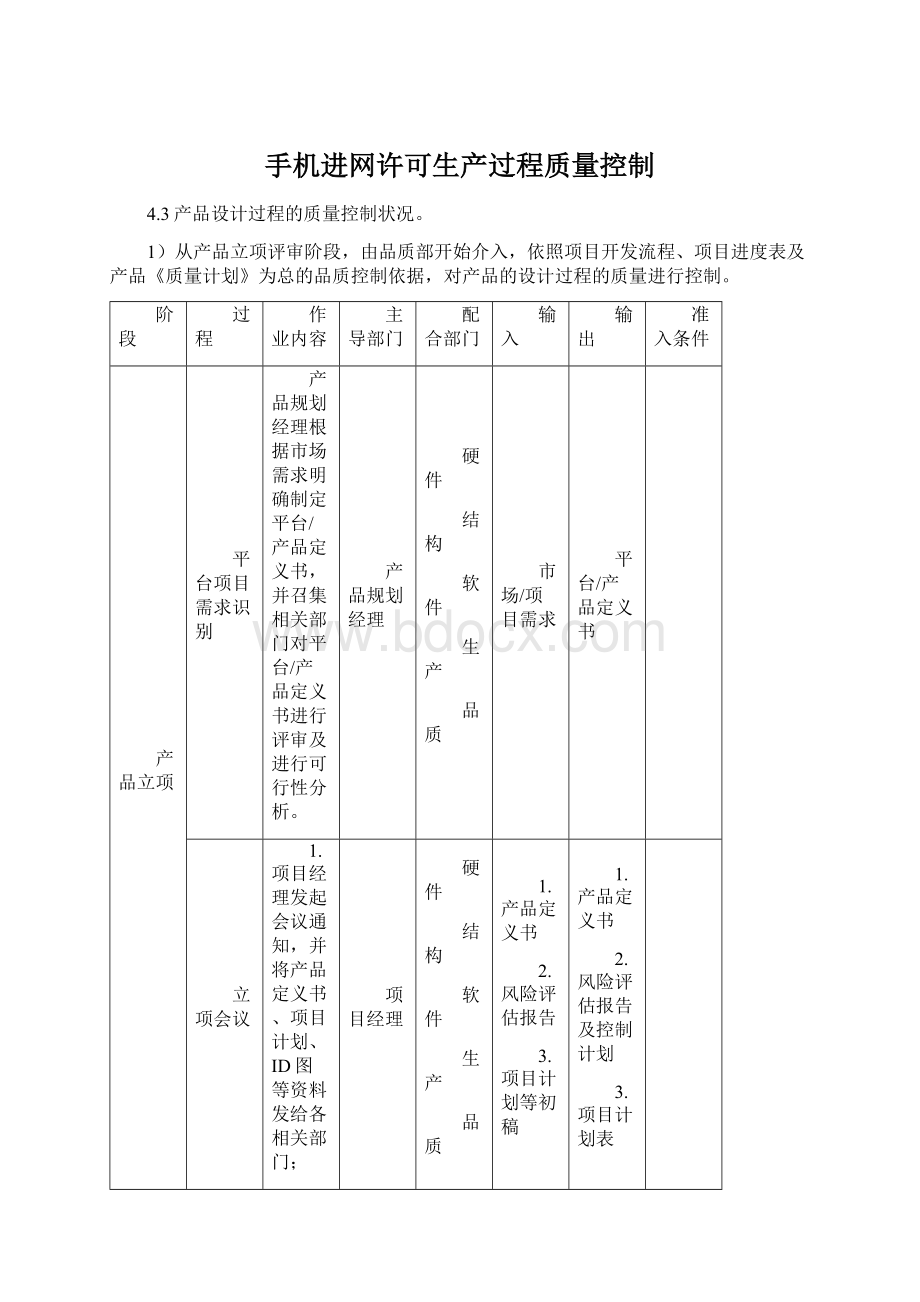 手机进网许可生产过程质量控制.docx