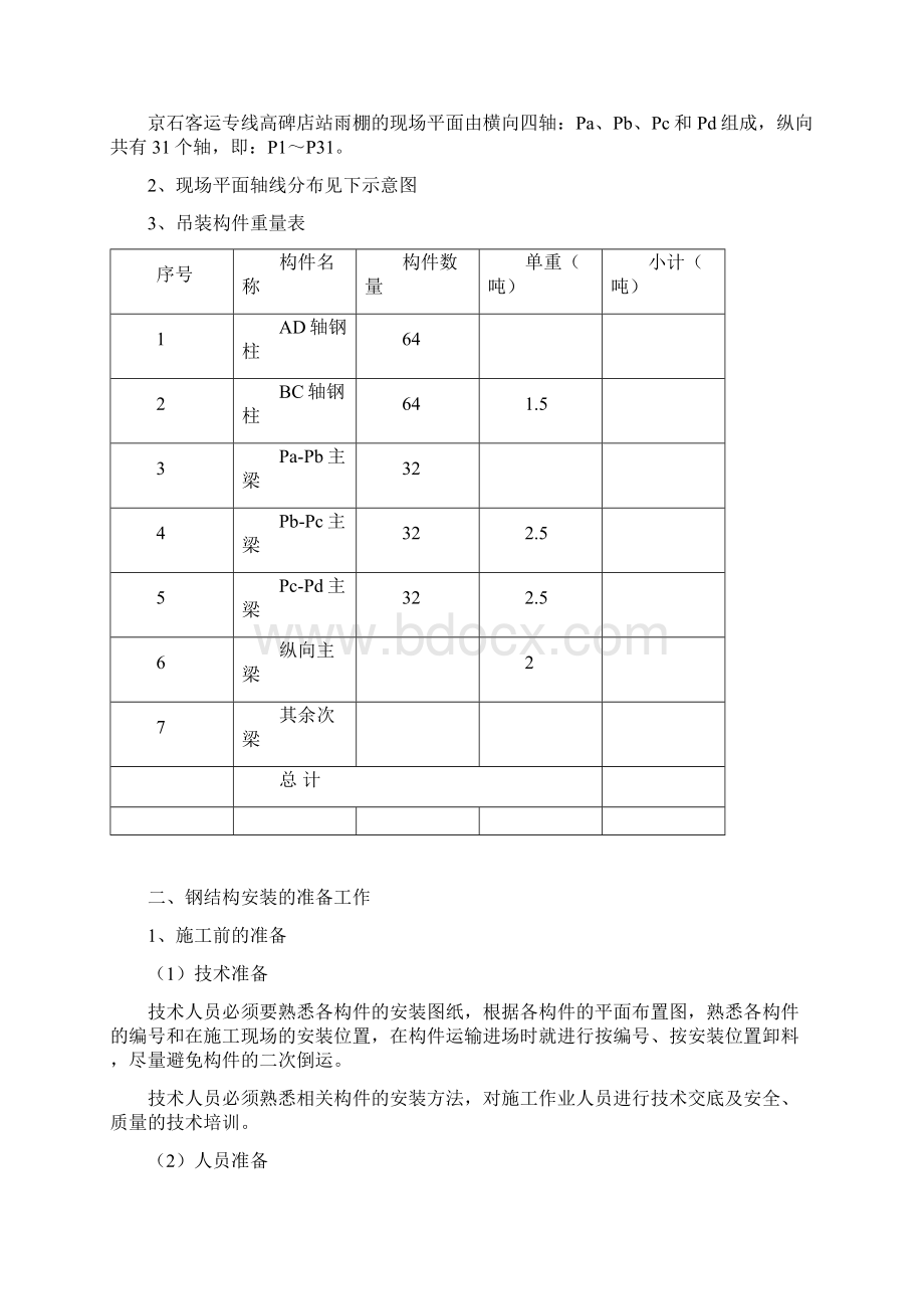 站台雨棚钢结构构施工方案 2doc.docx_第2页