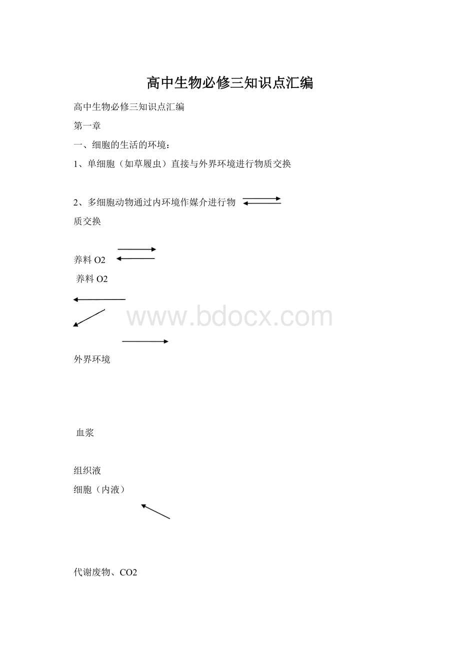 高中生物必修三知识点汇编Word格式.docx_第1页