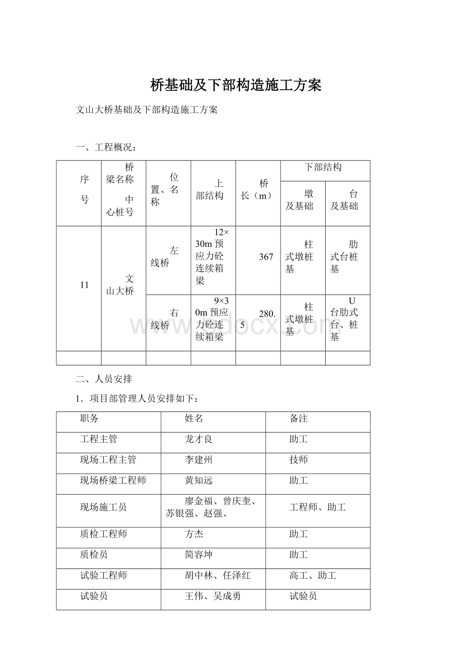 桥基础及下部构造施工方案文档格式.docx