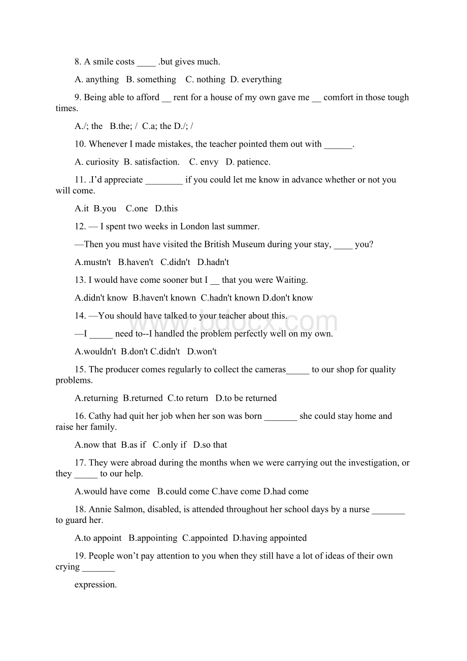 河南省新野县第三高级中学学年高二下学期第二次月考英语试题 Word版含答案Word下载.docx_第2页