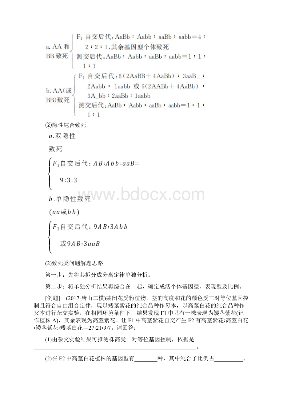 专项突破基因自由组合定律的特殊分离比问题完整资料docWord格式.docx_第3页