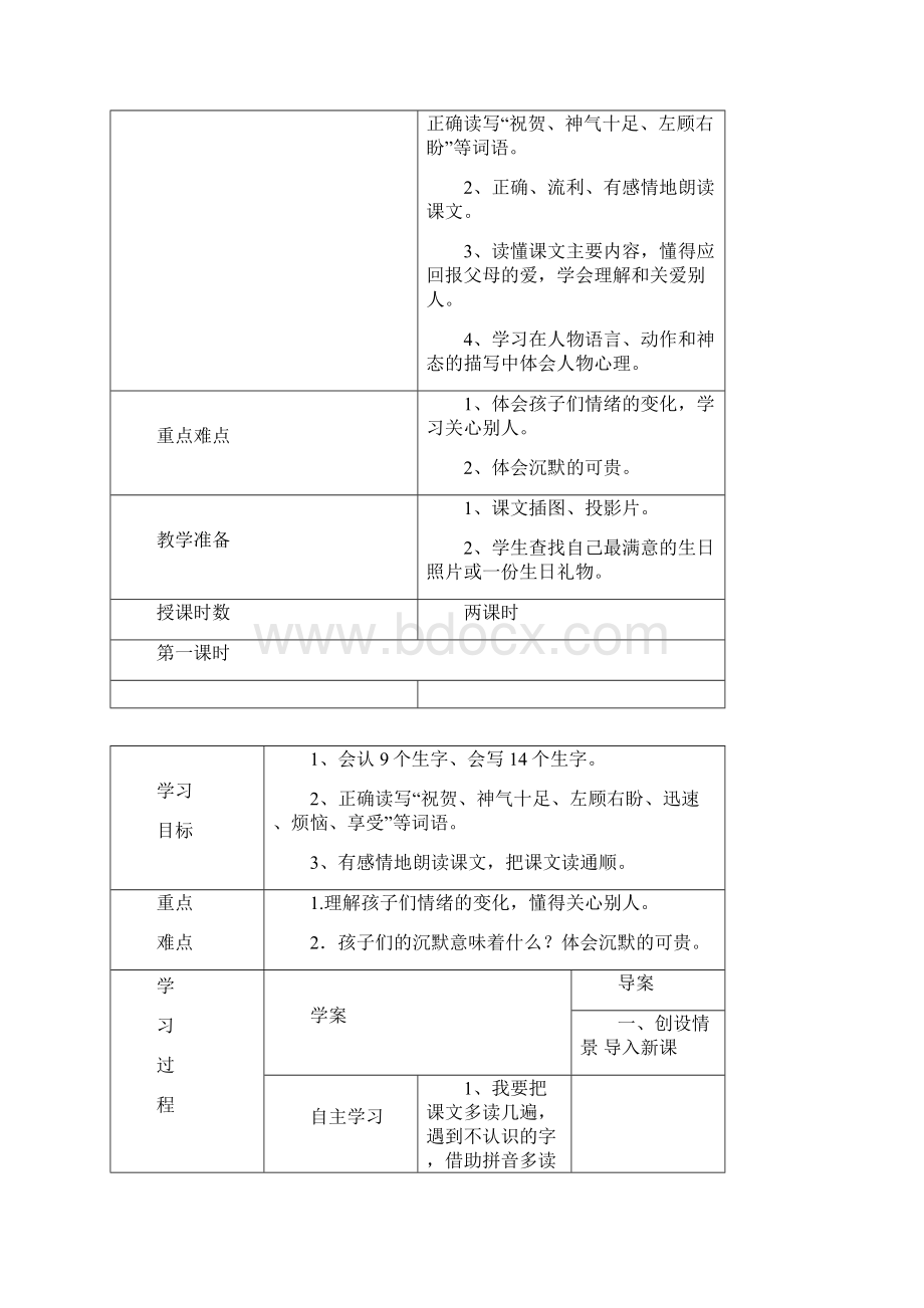 人教版三年级下册语文第五单元导学案.docx_第2页